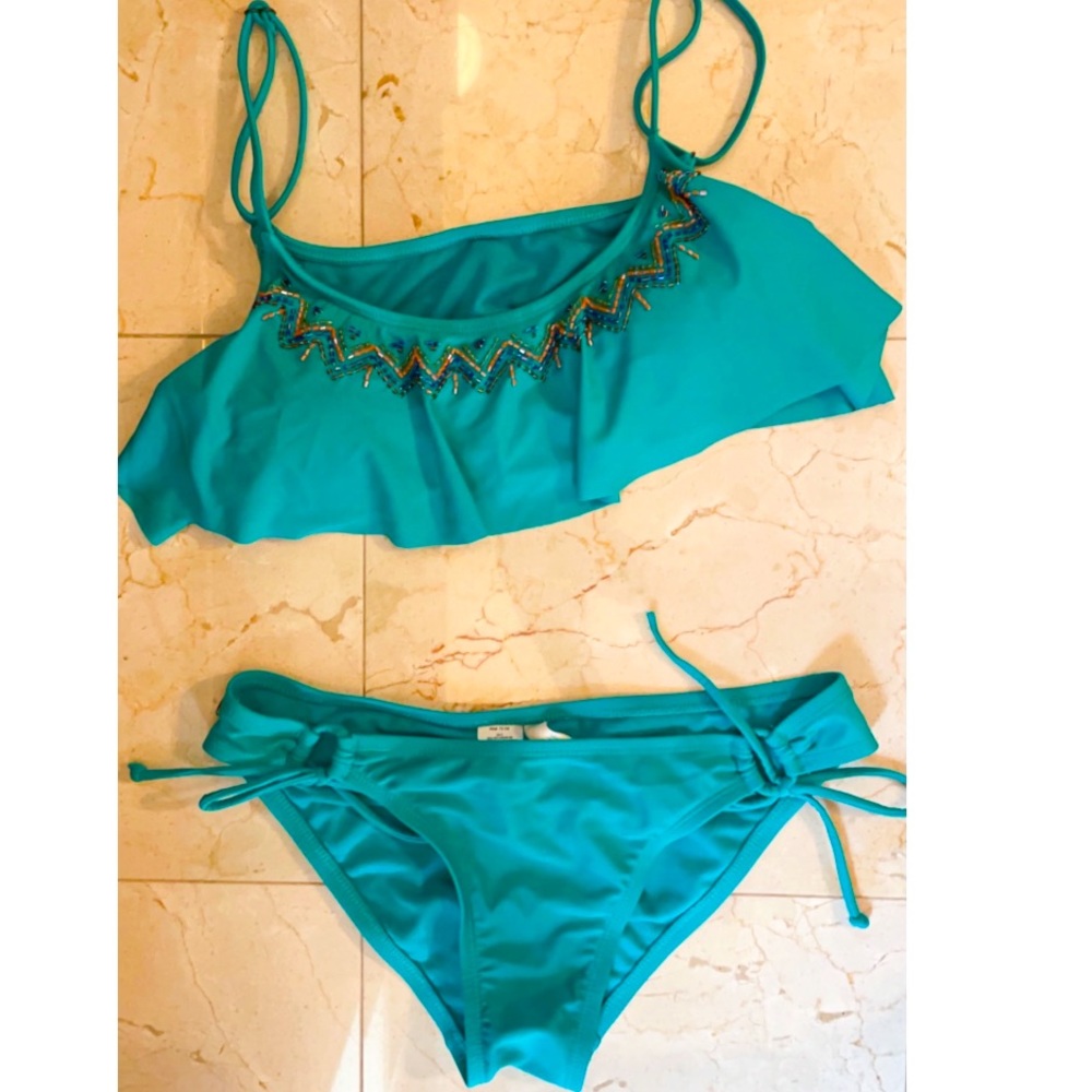 Hobie Bikini- Turquoise Colored/ Beaded